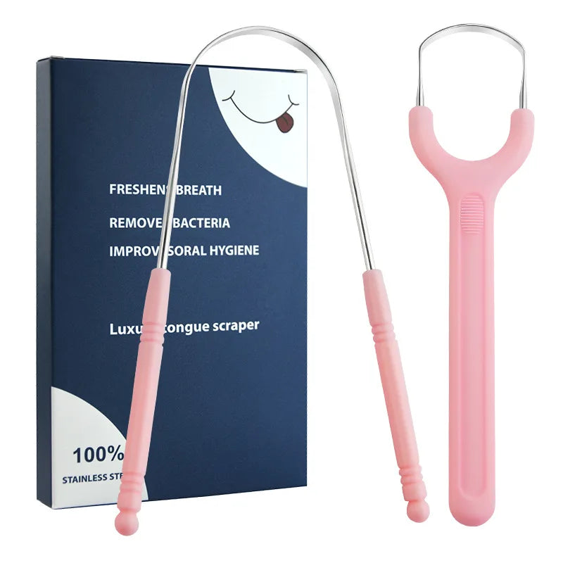 Raspador de Língua em Aço Inoxidável