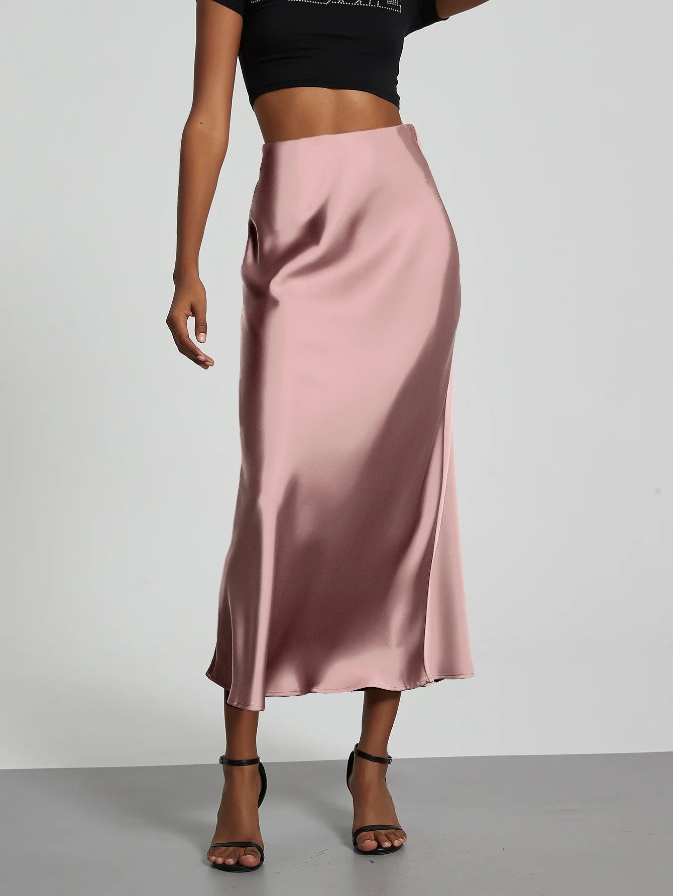Saia Longa de Cetim Premium Feminina