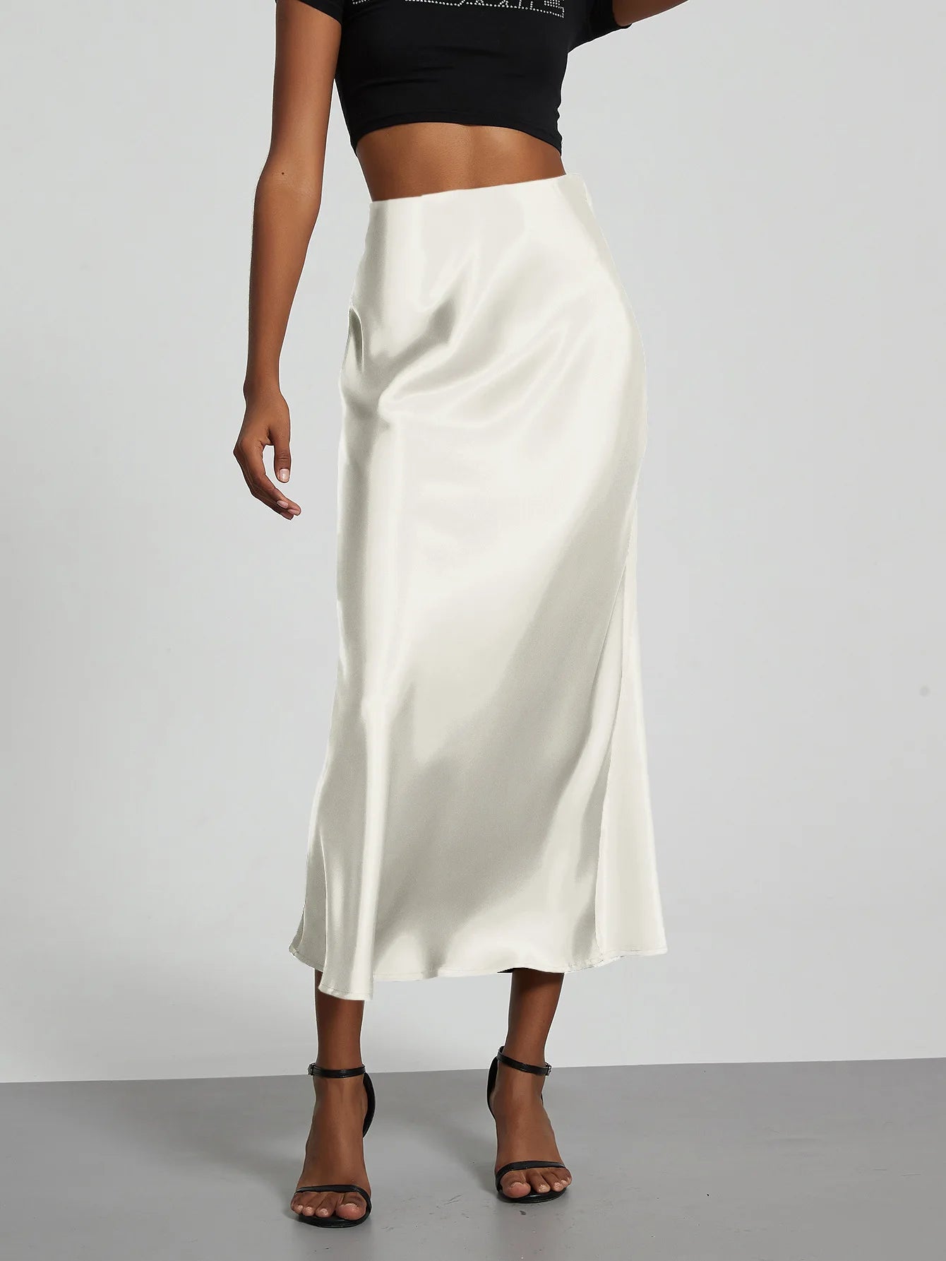 Saia Longa de Cetim Premium Feminina