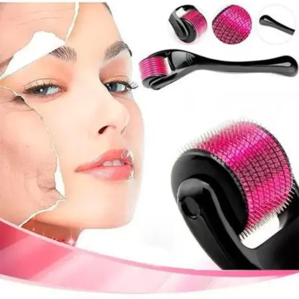 Dermaroller - Rolo com Microagulhas Anti Rugas 1mm