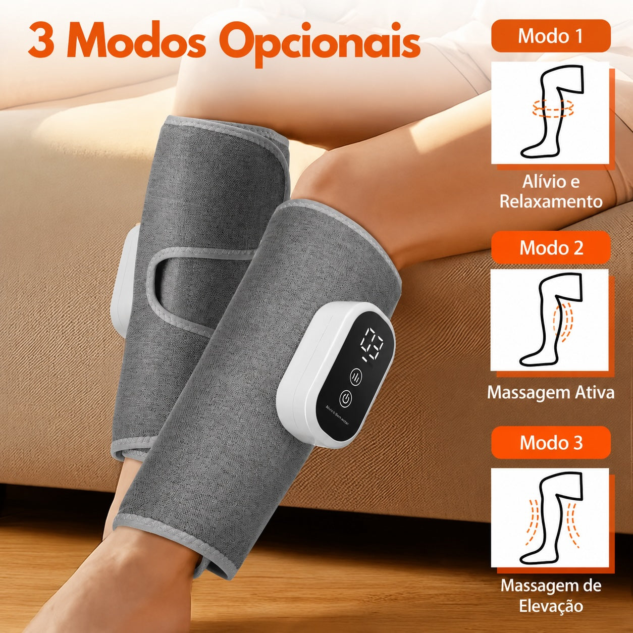 Massageador Inteligente de Panturrilha com Aquecimento