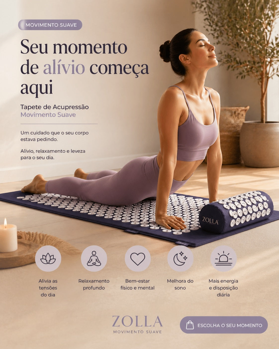 Kit Tapete e Travesseiro Acupressão
