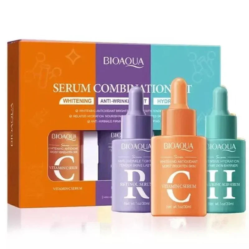 Kit Sérum Vitamina C + Retinol + Ácido Hialurônico