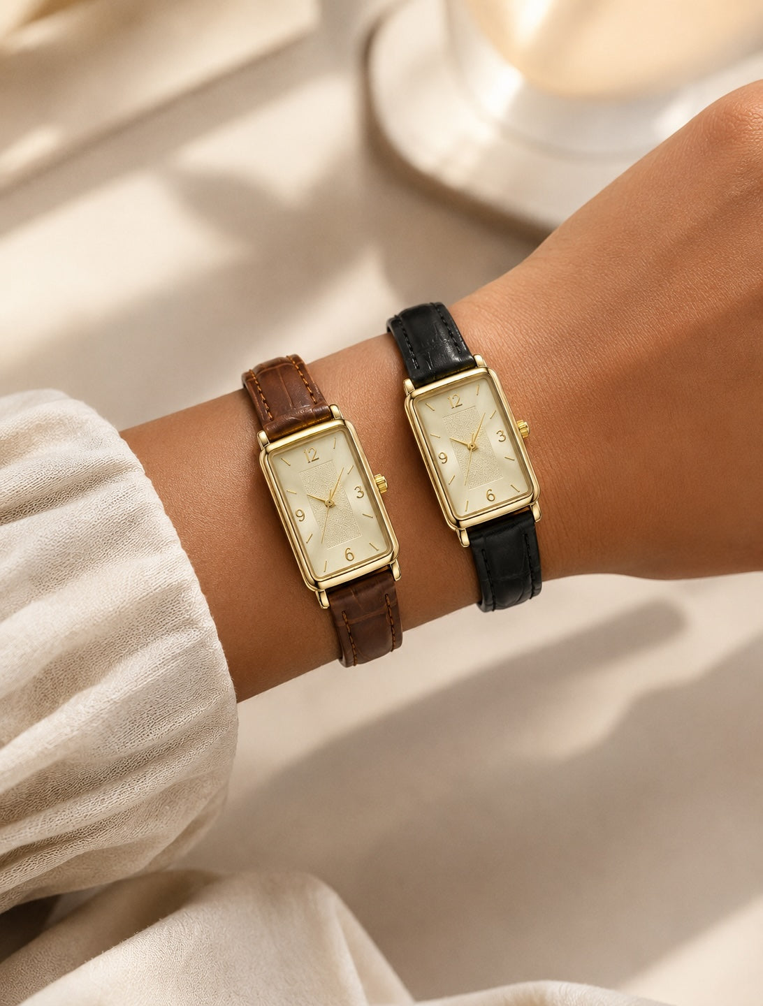 Relógio Feminino Elegance de Couro Premium