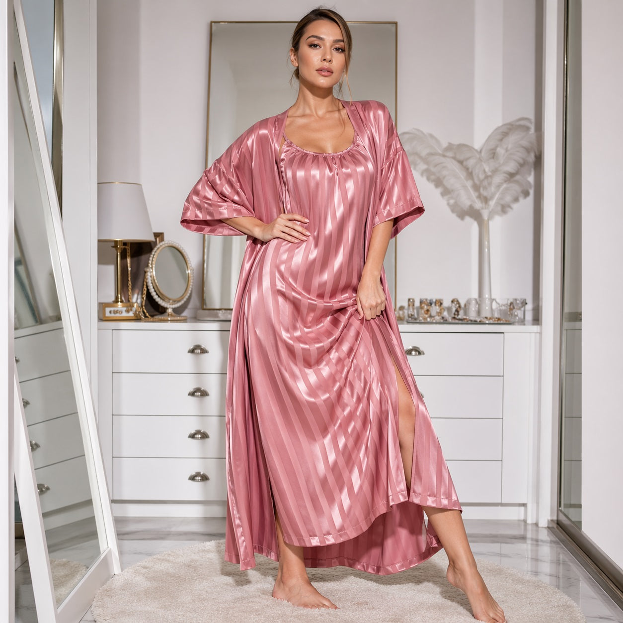 Conjunto de Cetim Elegância em Casa